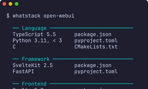 Whatstack screenshot